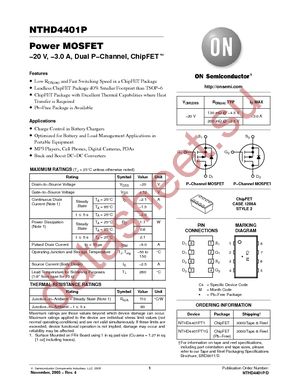 NTHD4401PT1 datasheet  